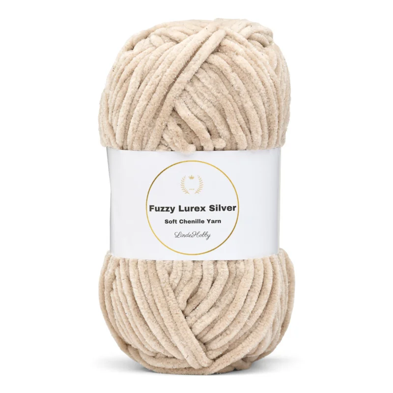 LindeHobby Fuzzy Chenille Silver Lurex